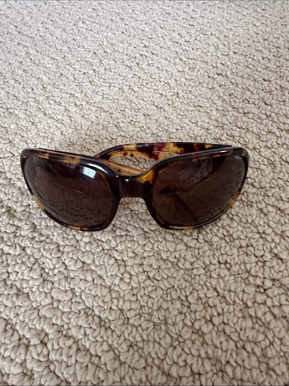 Ralph by Ralph Lauren 7539/S Havana Tortoise Oversized Sunglasses EUC